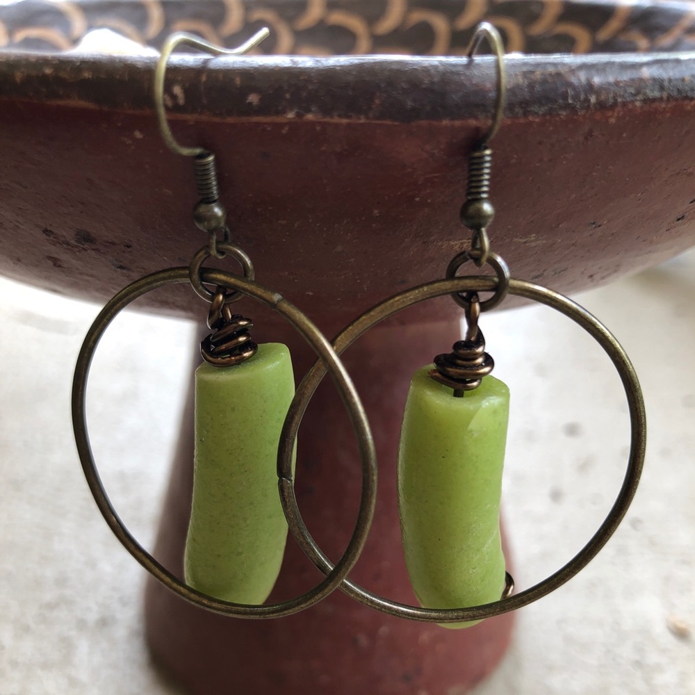 Antique Brass and Green Orbit